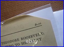 SIGNED HERO TO HIS VALET by James E. Amos -1st HCDJ 1927 Roosevelt F. B. I
