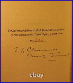SIGNED Mark Twain The Innocents Abroad 1899 Autograph Limited Edition