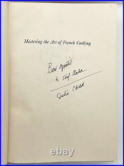 SIGNED Mastering the Art of French Cooking FIRST EDITION Julia CHILD 1961