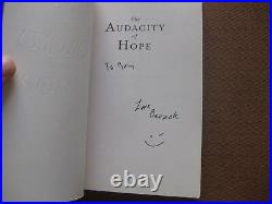 SIGNED THE AUDACITY OF HOPE by President Barack Obama 1st PB 2006- inscribed