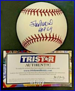 STAN MUSIAL Autographed Signed Baseball Inscribed HOF 69 (Tristar Authentic)