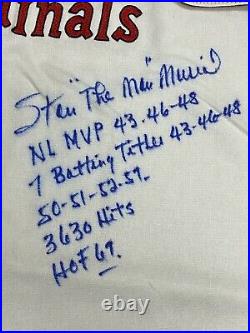 STAN MUSIAL Upper Deck UDA Signed Inscribed Stat Throwback Jersey Autograph #/20