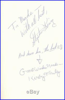 STEPHEN KING INSCRIBED BOOK SIGNED CIRCA 1979 CO-SIGNED BY KIRBY McCAULEY