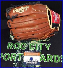 Sal Bando 2x Inscribed Autograph Signed Oakland A's Rawlings Authentic MLB Glove