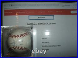 Sally Ride Autographed Baseball PSA/DNA/COA #D30338 NM/MT (2 Missions Inscribed)