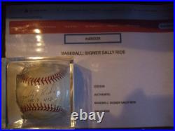 Sally Ride Autographed Baseball PSA/DNA/COA #D30338 NM/MT (2 Missions Inscribed)