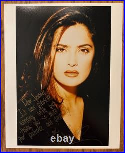 Salma Hayek Signed & Inscribed to Her Makeup Artist 8x10 Color Photo JSA Cert