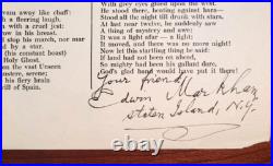Scarce EDWIN MARKHAM Hand-Revised, Inscribed, Signed Poem