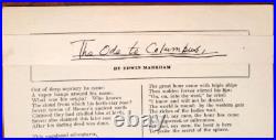 Scarce EDWIN MARKHAM Hand-Revised, Inscribed, Signed Poem