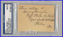Scarce Harry Wright Signed Autograph and Inscribed Note c. 1880-1890. PSA 9 Mint