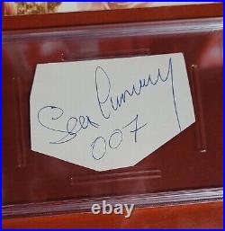 Sean Connery Rare 007 Inscribed Signed Autographed Cut PSA COA Encapsulated