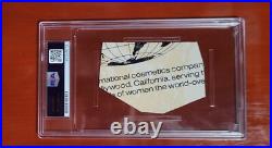 Sean Connery Rare 007 Inscribed Signed Autographed Cut PSA COA Encapsulated