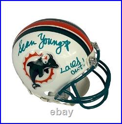 Sean Young autographed signed inscribed mini Helmet Miami Dolphins PSA