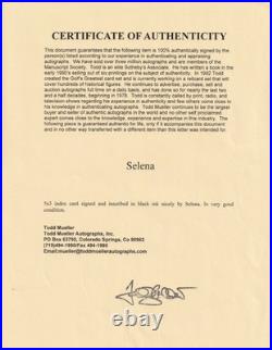 Selena Quintanilla Inscribed & Signed Autographed Index Card From 1995