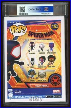 Shameik Moore Signed Inscribed Autograph Spider-Man Funko Pop 1223 PSA 8 Auto 9