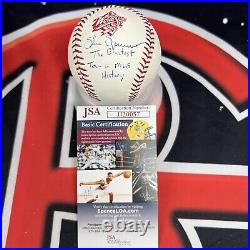 Shane Spencer Signed 98 World Series Baseball Inscribed Yankees Autographed JSA