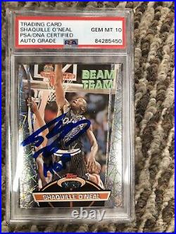 Shaquille O Neal Autographed 1992 Beam Team MEMBERS HOF INSCRIBED PSA 10 Auto