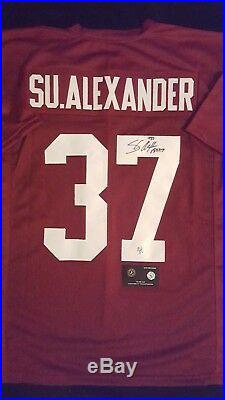 Shaun Alexander Autograph Signed Alabama Jersey Inscribed Incl Coa