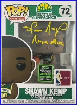 Shawn Kemp autographed signed inscribed funko pop Seattle Supersonics JSA COA