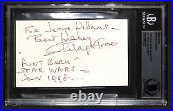 Shelagh Fraser Aunt Beru Star Wars Signed & Inscribed 3x5 Index Card Beckett