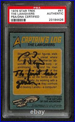 Sid Haig Signed & Inscribed 1976 Topps Star Trek Card #41 PSA/DNA Lawgivers