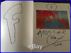 Signed ART OF PETER MAX with HEART SKETCH/DOODLE BOOK Autographed