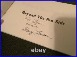 Signed Gary Larson book Beyond The Far Side cartoons Autograph Inscribed