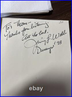 Signed Inscribed 1st Ed Jimmy Webb TUNESMITH 1998 HC/DJ Autographed Songwriting