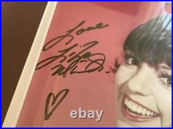 Signed Liza Minnelli Autographed Inscribed Wood Framed Matted Photo