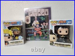 Signed MAILE FLANAGAN/TOM GIBIS Naruto/Shikamaru Inscribed Autograph SWAU + Pop