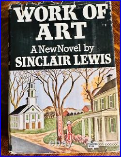 Signed Sinclair Lewis, Work of Art letter inscribed stated 1st Ed, DJ AUTOGRAPH