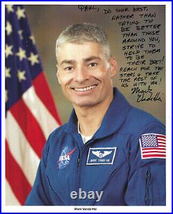 Signed and inscribed photo of astronaut Mark Vande Hei