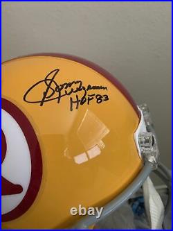 Sonny Jurgensen HOF Autographed Inscribed Redskins Yellow Full-Size Helmet JSA