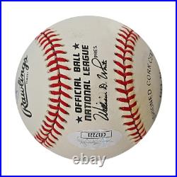 Spahn Sain Guardians Yankees Autograph Signed Inscribed ONL Baseball (JSA COA)