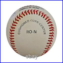 Spahn Sain Guardians Yankees Autograph Signed Inscribed ONL Baseball (JSA COA)