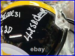 Steelers autographed/signed HOF DONNIE SHELL full size helmet withcoa inscribed