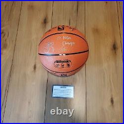 Stephen Curry Signed Basketball COA Steiner Autographed inscribed 17 champs
