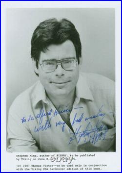 Stephen King Autographed Inscribed Photograph 01/14/1988