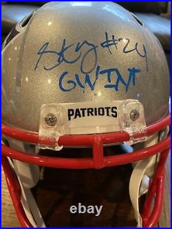 Stephon Gilmore Autographed Signed + Inscribed Full Size Helmet Patriots JSA