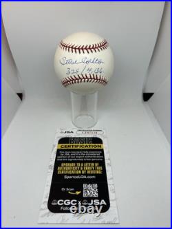 Steve Carlton Signed Baseball Inscribed 329 / 4,136 JSA Certified Autograph