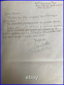 Steve ditko original signed autographed letter spider-man creator artist