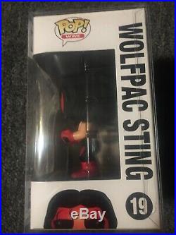 Sting Autographed Wolfpac WWE Funko POP Gamestop Exclusive Inscribed NWO