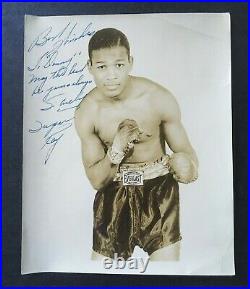 Sugar Ray (Robinson) Signed 8x10 Boxing B&W Photo Autographed & Inscribed