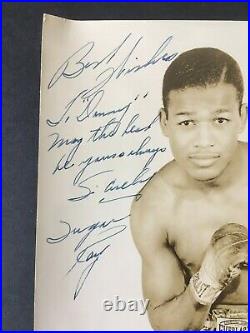 Sugar Ray (Robinson) Signed 8x10 Boxing B&W Photo Autographed & Inscribed