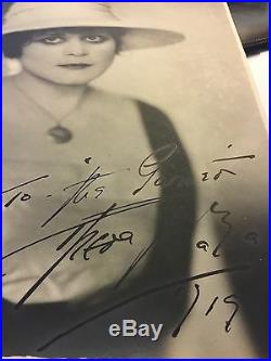 THEDA BARA autographed and inscribed - 1919 - Uncommon - Pristine