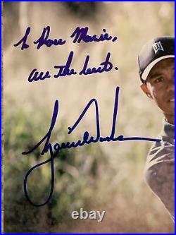 TIGER WOODS Signed Inscribed 8x10 Photo Golf JSA COA LOA Autograph