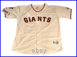 TIM LINCECUM Signed Auto Autograph Inscribed Stat 2010 World Series Jersey JSA