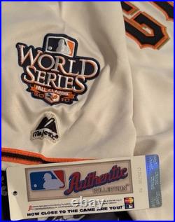 TIM LINCECUM Signed Auto Autograph Inscribed Stat 2010 World Series Jersey JSA
