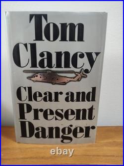 TOM CLANCY Signed CLEAR AND PRESENT DANGER Hardcover Autographed 1st Edition HC