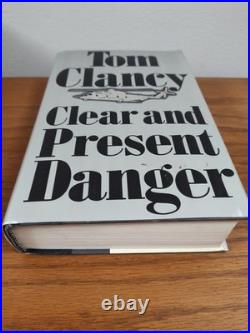 TOM CLANCY Signed CLEAR AND PRESENT DANGER Hardcover Autographed 1st Edition HC